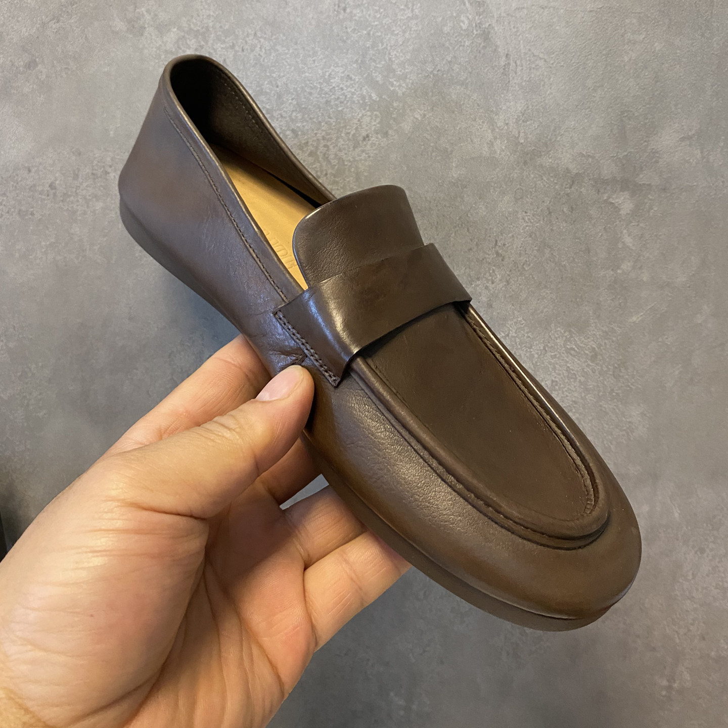 Summer handmade calf leather flat loafers for women