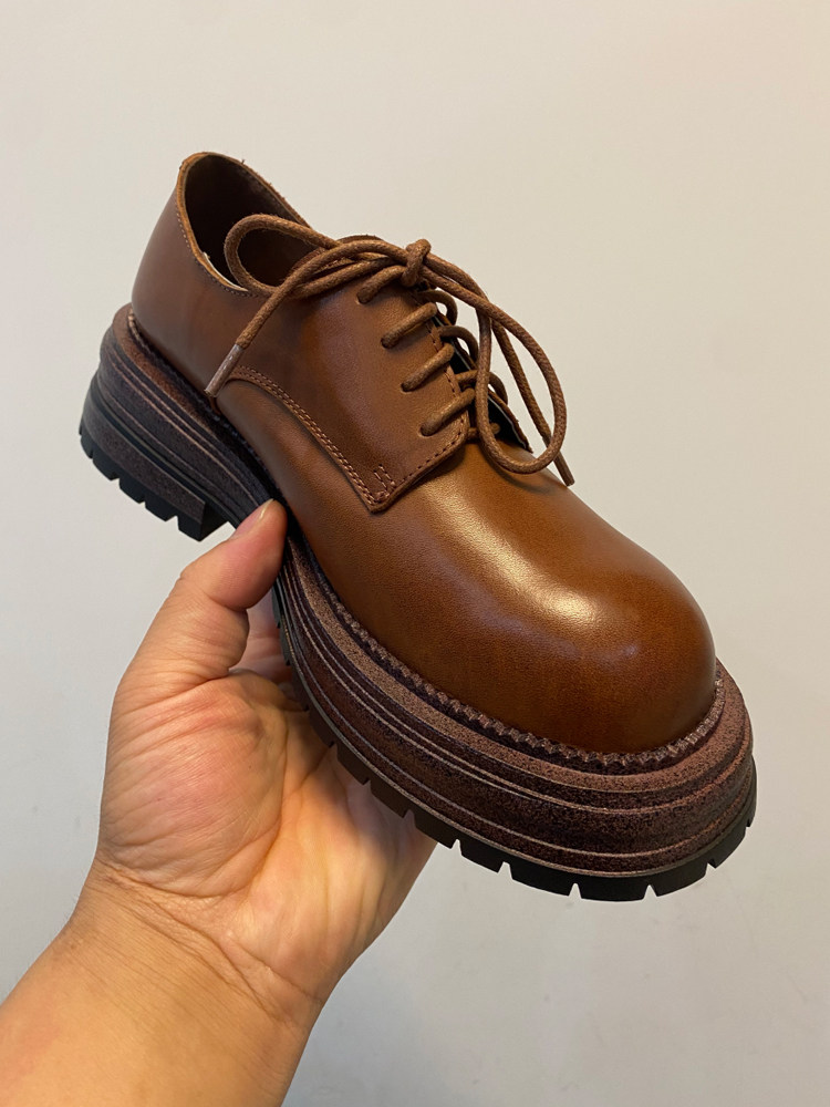 头层水洗牛皮深口单鞋女夏一脚蹬小皮鞋休闲英伦风厚底乐福鞋女鞋,淘宝优惠券,粉丝福利购,淘宝优惠卷