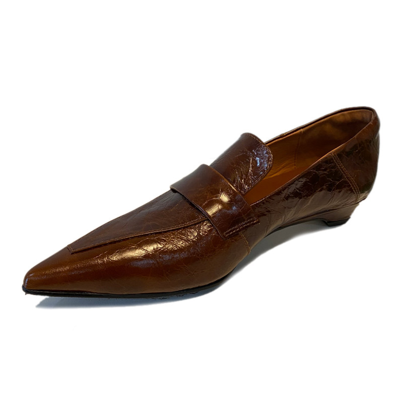 Deep mouth single shoes Xiao Erge first layer cowhide loafers