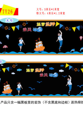 春季开学教室文化墙贴画