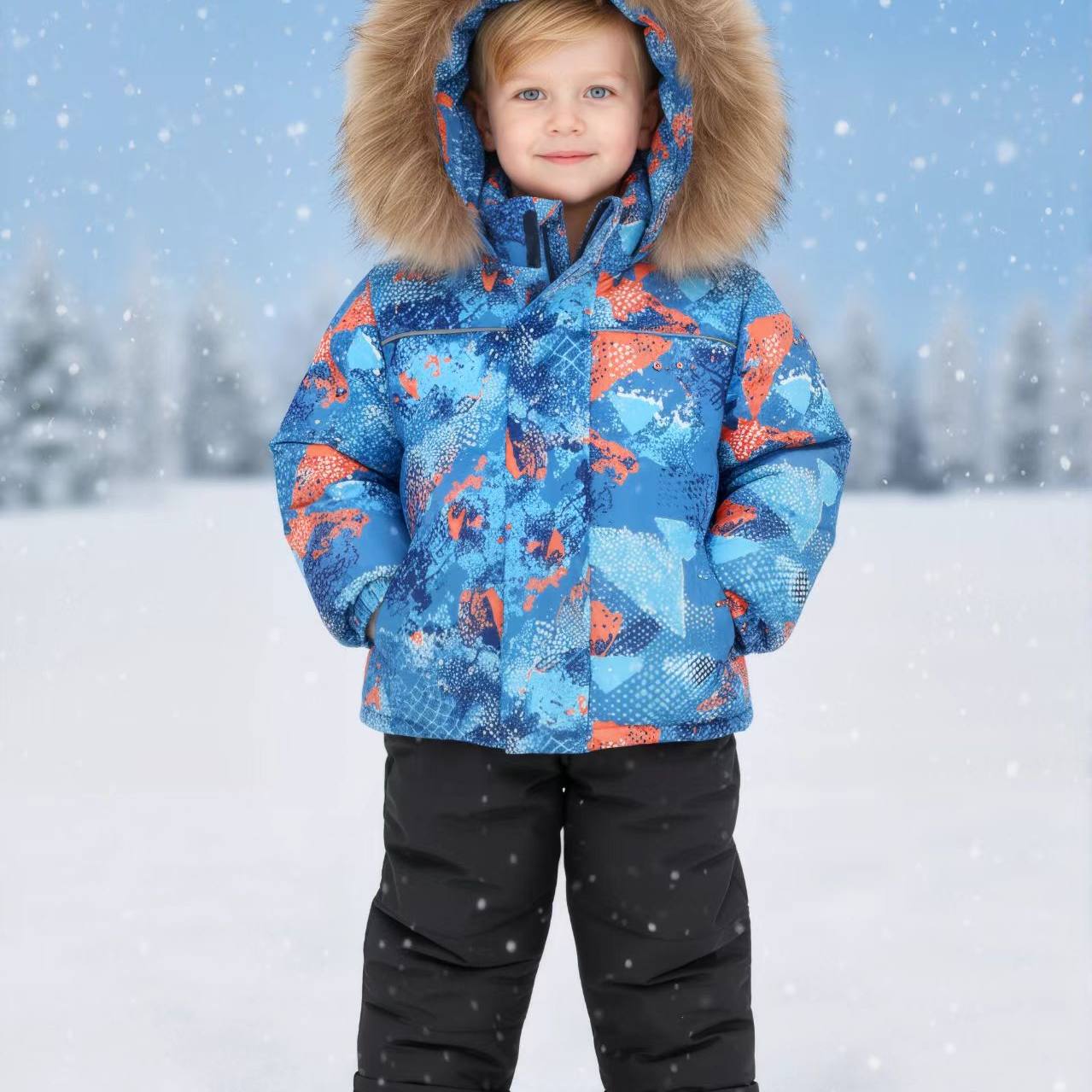 2025年新款男女羽绒服儿童套装毛领婴儿羽绒白鸭绒加厚两件套宝宝,淘宝优惠券,粉丝福利购,淘宝优惠卷