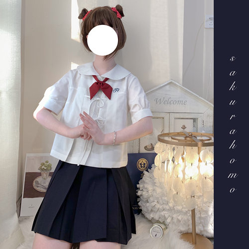 樱花家族原创jk衬衫【小川伊】杜若学生校服可爱百搭短袖款女夏季 - 图3