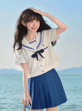 小海军jk雪纺垂感可爱领结