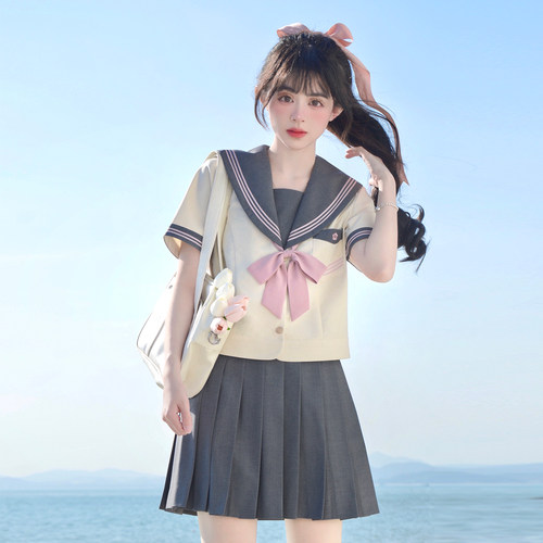樱花家族JK制服百褶裙 多色纯色裙 绀色黑色日系学院风长短裙女夏 - 图2