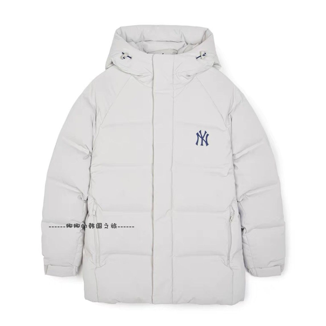 韩国代购MLB 中长款连帽鸭绒羽绒服男女保暖休闲外套3ADJBS136,淘宝优惠券,粉丝福利购,淘宝优惠卷