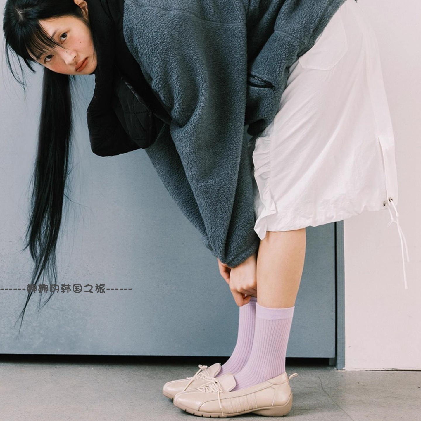 韩国代购rockfish 蝴蝶结绑带芭蕾舞鞋平底小皮鞋 百搭日常单鞋 - 图1