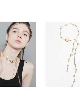 设计师品牌风多种戴法绑带项链