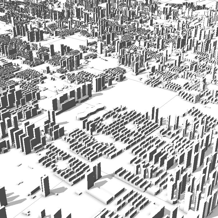 三维城市模型obj智慧城市白模数据可视化数字孪生geojson代建模sh-图1