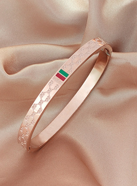 双G钛钢复古轻奢情侣手镯