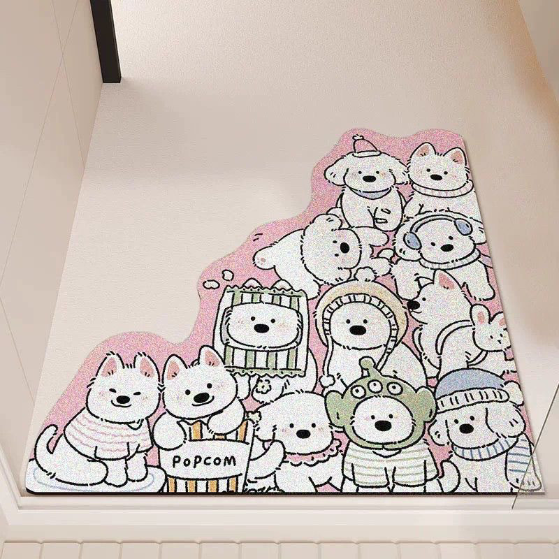 新款可爱堆堆狗丝圈入户地垫可裁剪异形玄关脚垫刮泥蹭土防滑门垫,淘宝优惠券,粉丝福利购,淘宝优惠卷