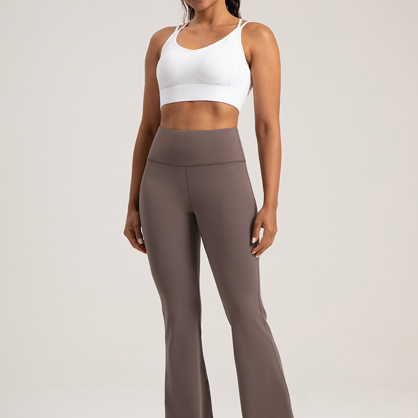 【尼龙66锦纶高端NlLlT】微喇瑜伽裤女高腰提臀阔腿裤运动喇叭裤,淘宝优惠券,粉丝福利购,淘宝优惠卷