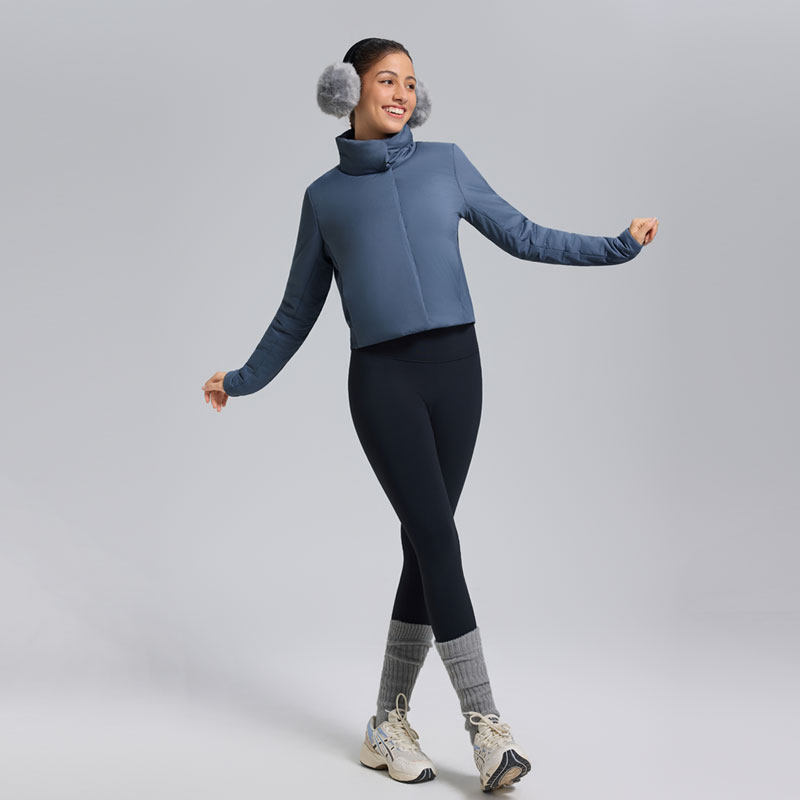 秋冬新款修身短款外套女轻盈保暖加厚休闲运动服健身百搭瑜伽棉服,淘宝优惠券,粉丝福利购,淘宝优惠卷