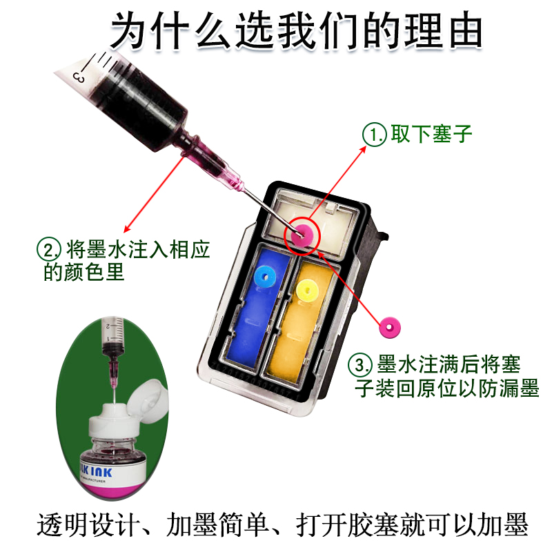 适用佳能PG44墨盒 CL54彩色E471E461E481E201E401E402E3110打印机-图2