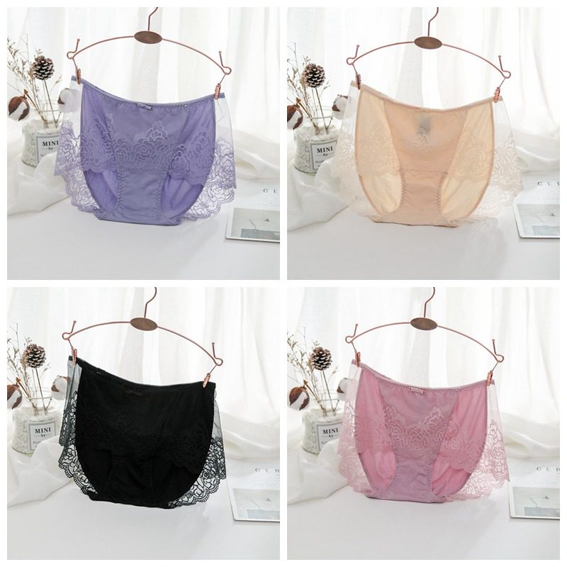 蝶安芬内裤女士性感蕾丝无痕花边中腰镂空竹纤维小平角透气网纱款,淘宝优惠券,粉丝福利购,淘宝优惠卷