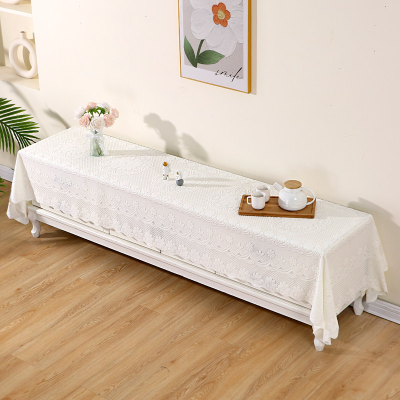 简约电视柜遮丑防尘桌布轻奢高级餐边柜盖布鞋柜茶几桌布台布蕾丝,淘宝优惠券,粉丝福利购,淘宝优惠卷