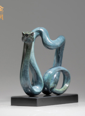 铜艺坊蛇来运转黄铜摆件十二生肖蛇灵蛇献瑞吉祥物彩铜工艺品摆件