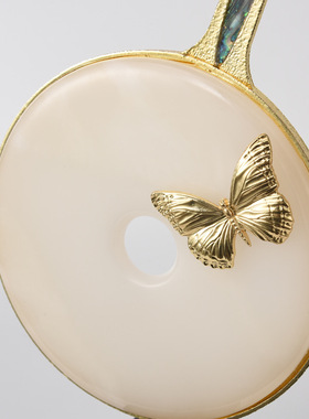 琵琶摆件时尚家居装饰品玉石平安扣电视柜酒柜玄关柜工艺品铁艺