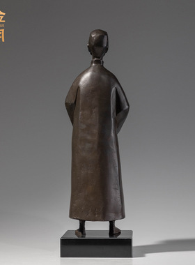 铜艺坊鲁迅黄铜塑像铜摆件周树人物雕塑铸铜雕像书房黄铜装饰摆件