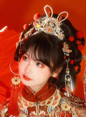 大无汉风保色甜美兔兔头饰套装