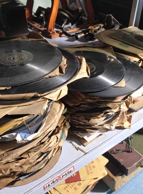 复古78转黑胶留声机唱片摆件