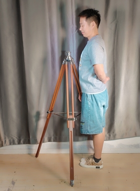 复古实木三脚架老相机自拍机用