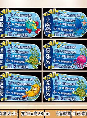 幼儿园区域规则海洋风地中海环创