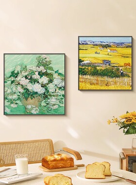 梵高世界名画餐厅背景墙装饰画