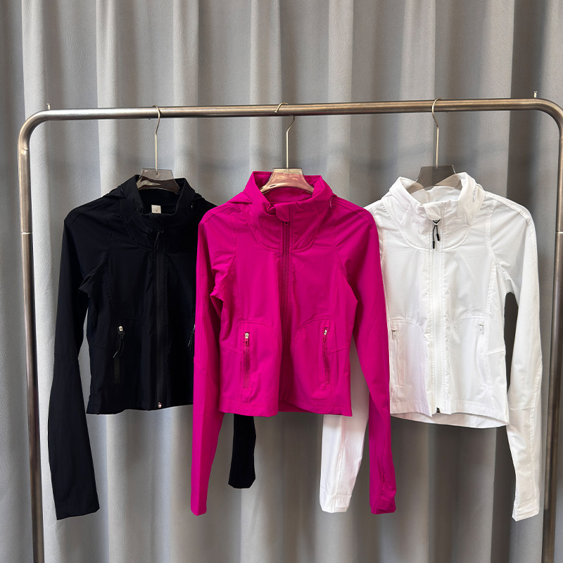 luqi lulu春夏stretch防晒衣短款徒步夹克女春秋显瘦运动外套透气,淘宝优惠券,粉丝福利购,淘宝优惠卷