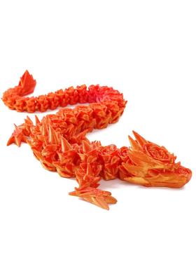 可活动关节的玫瑰龙神龙摆件