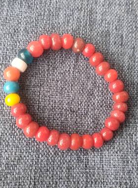 diy原创天然手链老琉璃珠子