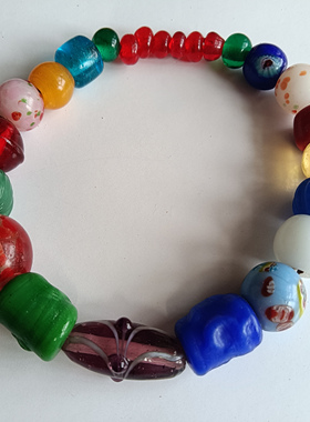 宝琉阁KS18纯手工老琉璃老珠子手串