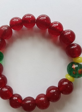 宝琉阁KS05纯手工老琉璃老珠子手串