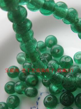 亮绿手工6mm孔雀绿水滴