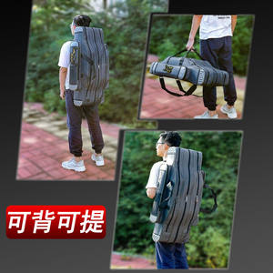 狼王鱼竿包钓鱼包渔具包鱼杆包轻便型三层防水海竿包海杆大肚包
