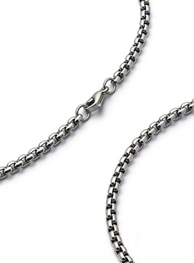 男士钛钢霸气项链韩版潮男黑色