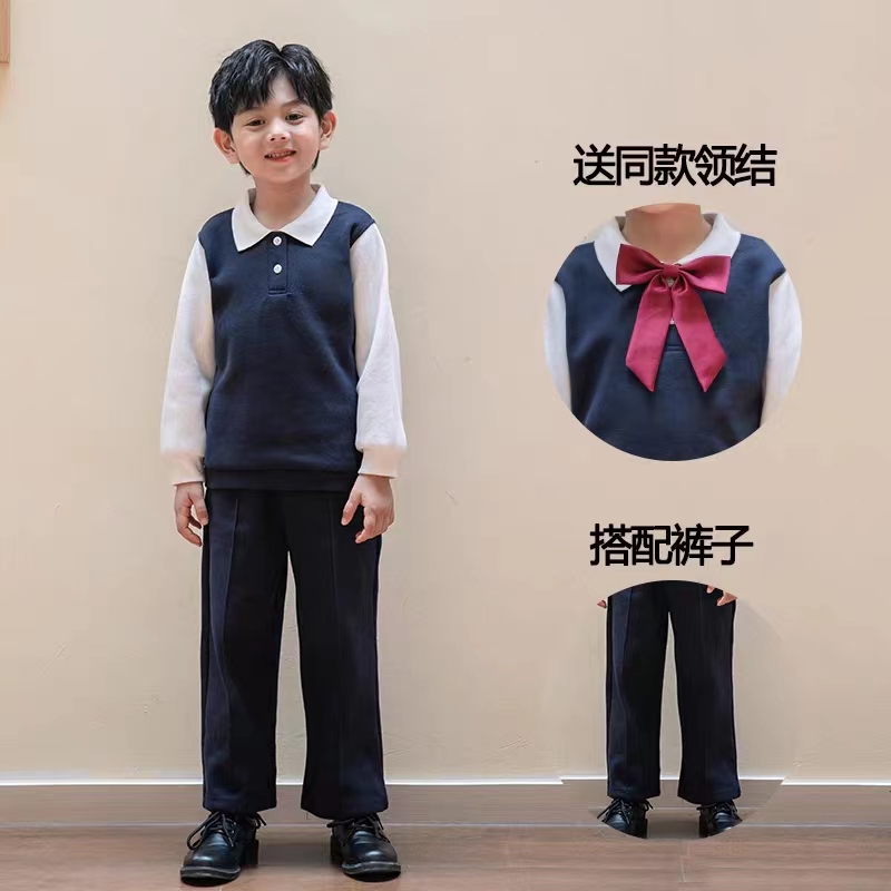 元旦儿童大合唱团表演服装中小学生英伦风诗歌朗诵演出服运动会服 - 图0