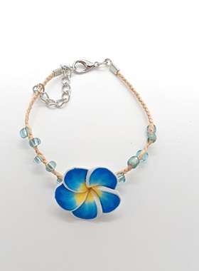 饰品拉菲草旺桃花端午节手链