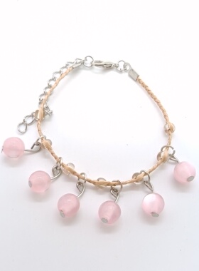 夜市饰品猫眼石手链多色幸运草