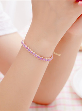 民族饰品批发许愿草手工编织手绳