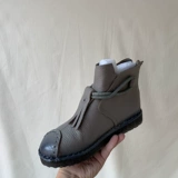 Демисезонные модные повседневные кожаные этнические короткие сапоги на плоской подошве, круглый носок, этнический стиль, удобны для женщин в возрасте