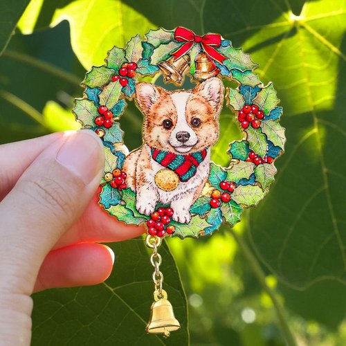 2026年萌宠花园AR金属冰箱贴磁吸铁装饰可爱兔柯基卡通文创纪念品 - 图0