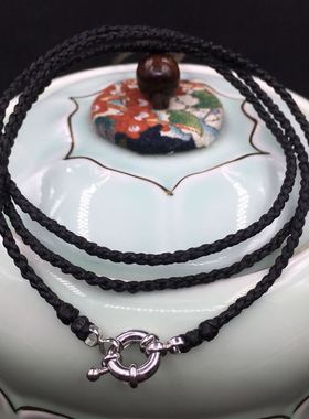 原创编织蜡线黑色百搭款佛牌链子