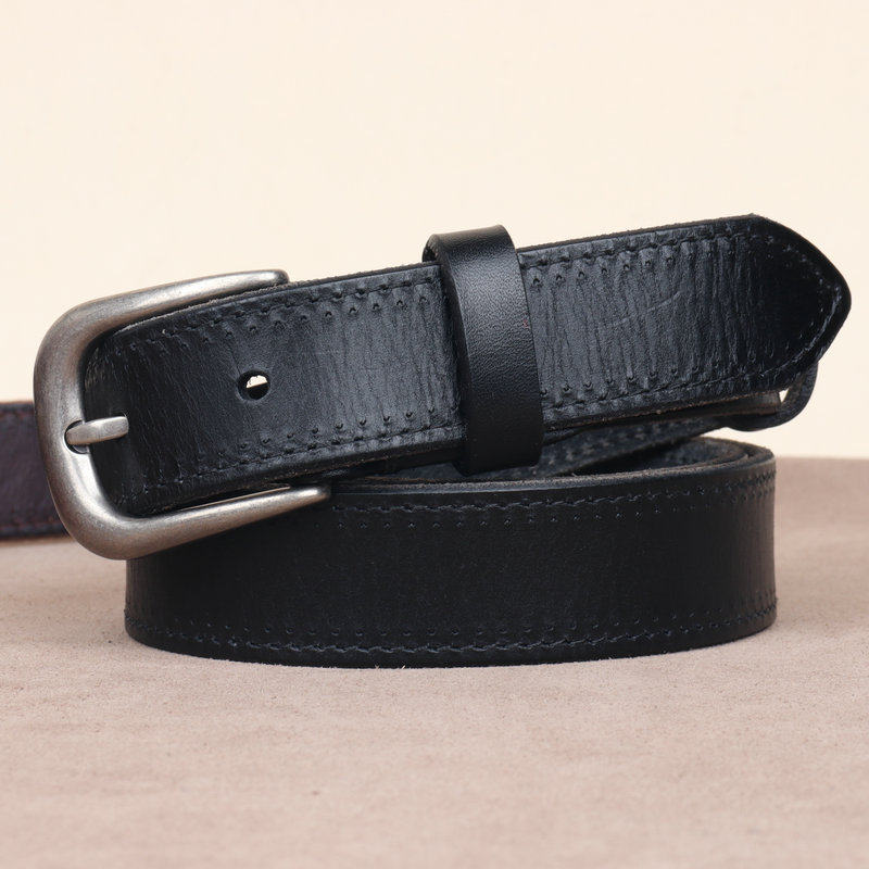 皮带女款头层牛皮黑色复古配牛仔裤女士腰带真皮2025新款纯皮裤带