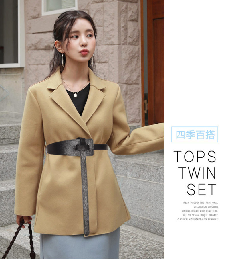 真皮腰带女打结装饰真皮配毛衣裙子外套西装连衣裙皮带头层牛皮,淘宝优惠券,粉丝福利购,淘宝优惠卷