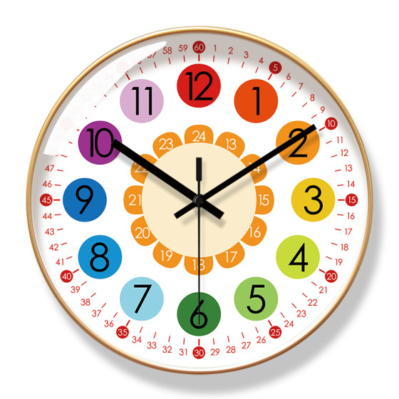 Children's Room Wall Clock Silent Classroom Yipula Kindergarten
