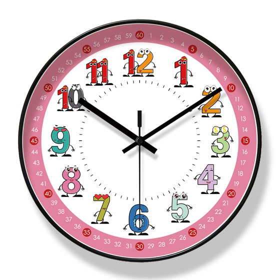 Children's Room Wall Clock Silent Classroom Yipula Kindergarten