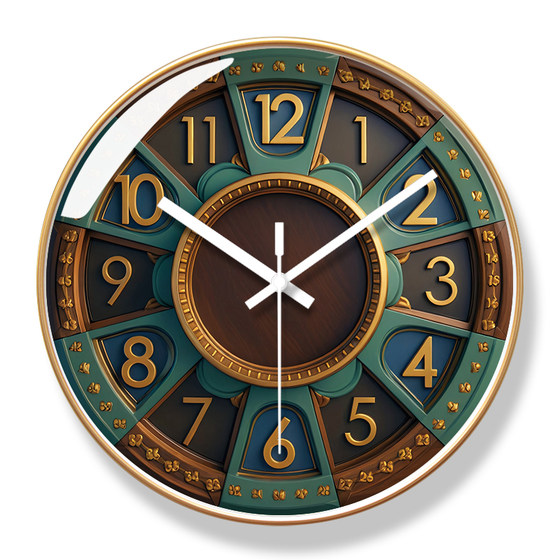 Yipula 7173 wall clock Mediterranean European style wall clock creative living room light luxury clock bedroom ultra-quiet quartz clock