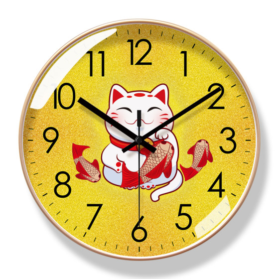 Wall clock silent sweep second quartz clock cartoon