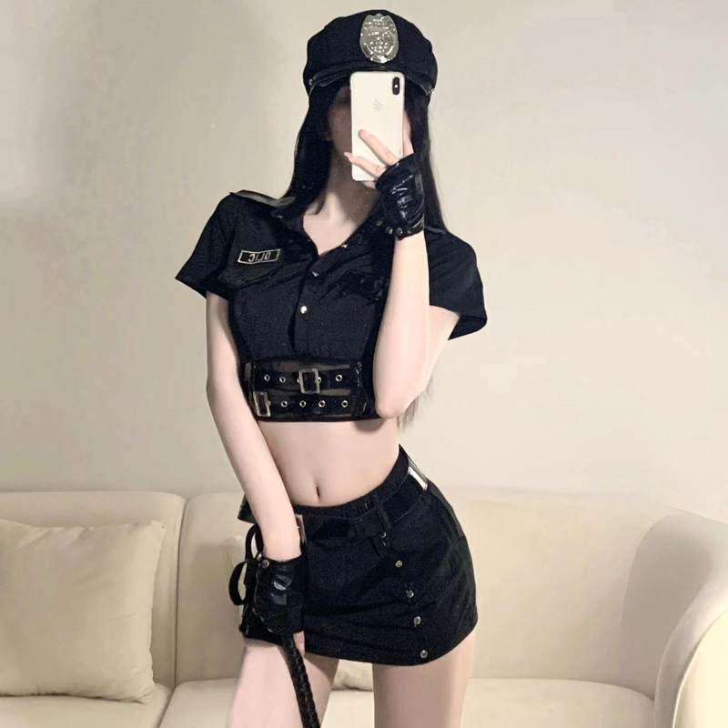 麻辣女友！性感女警制服诱或cosplay纯欲空姐夜场秘书装机师套装 - 图0