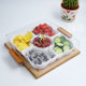 Ceramic coffee table box with cover snacks and fruit plate